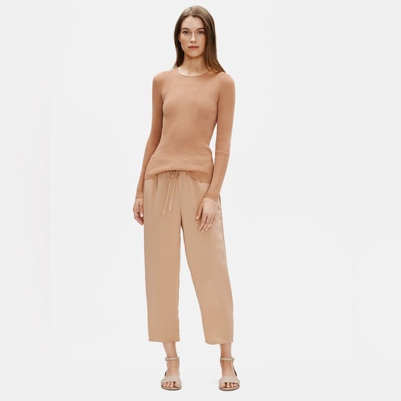 EILEEN FISHER Limited Edition Sheer Organic Cotton Slim Top - Amber - Picture 2 of 6